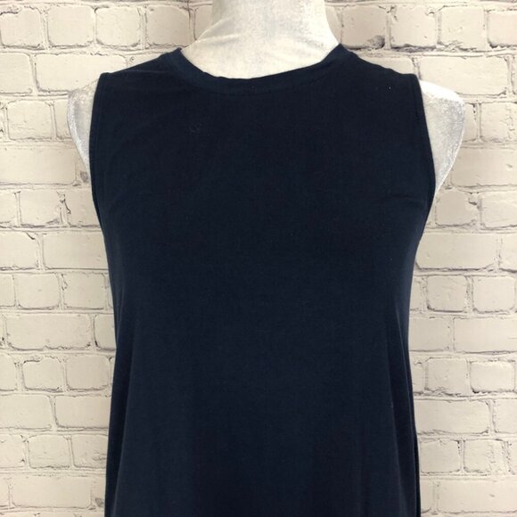 Lake Navy Night Gown Lounge Dress Size S Sleeveless Bamboo - Picture 4 of 5